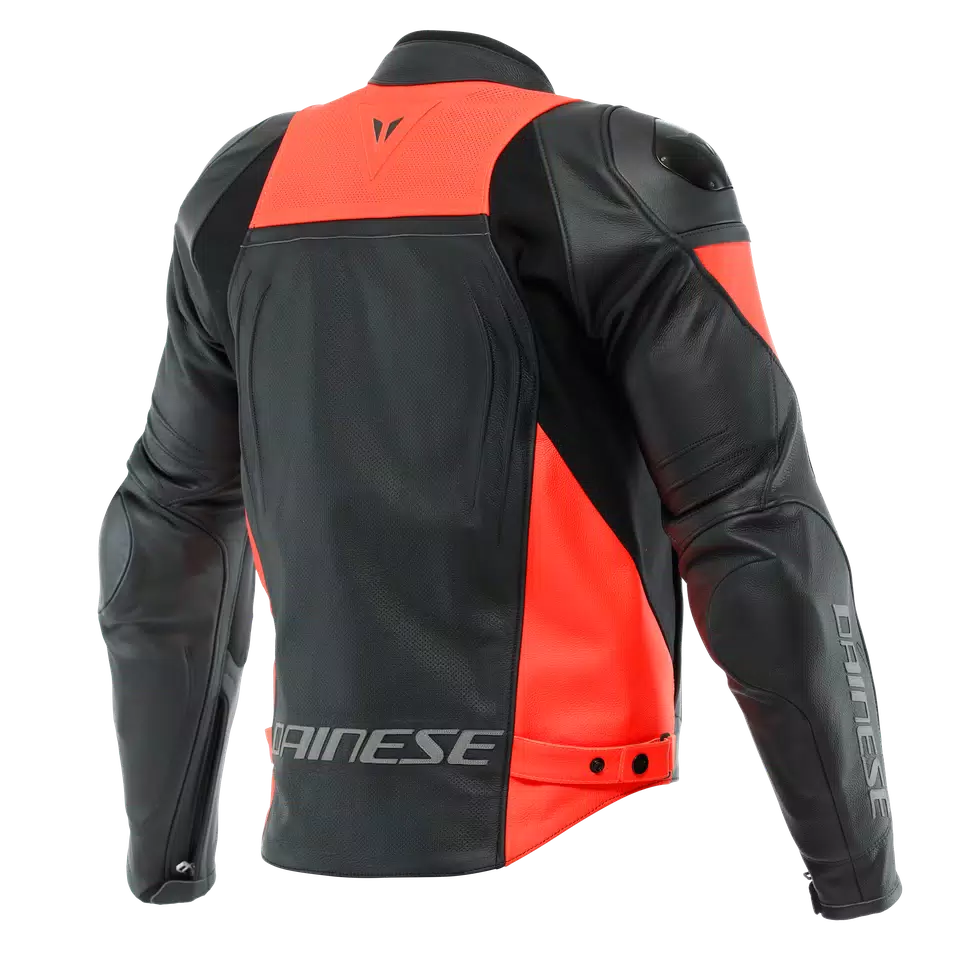 RACING 4 - MEN'S MOTORCYCLE PERFORATED LEATHER JACKET
