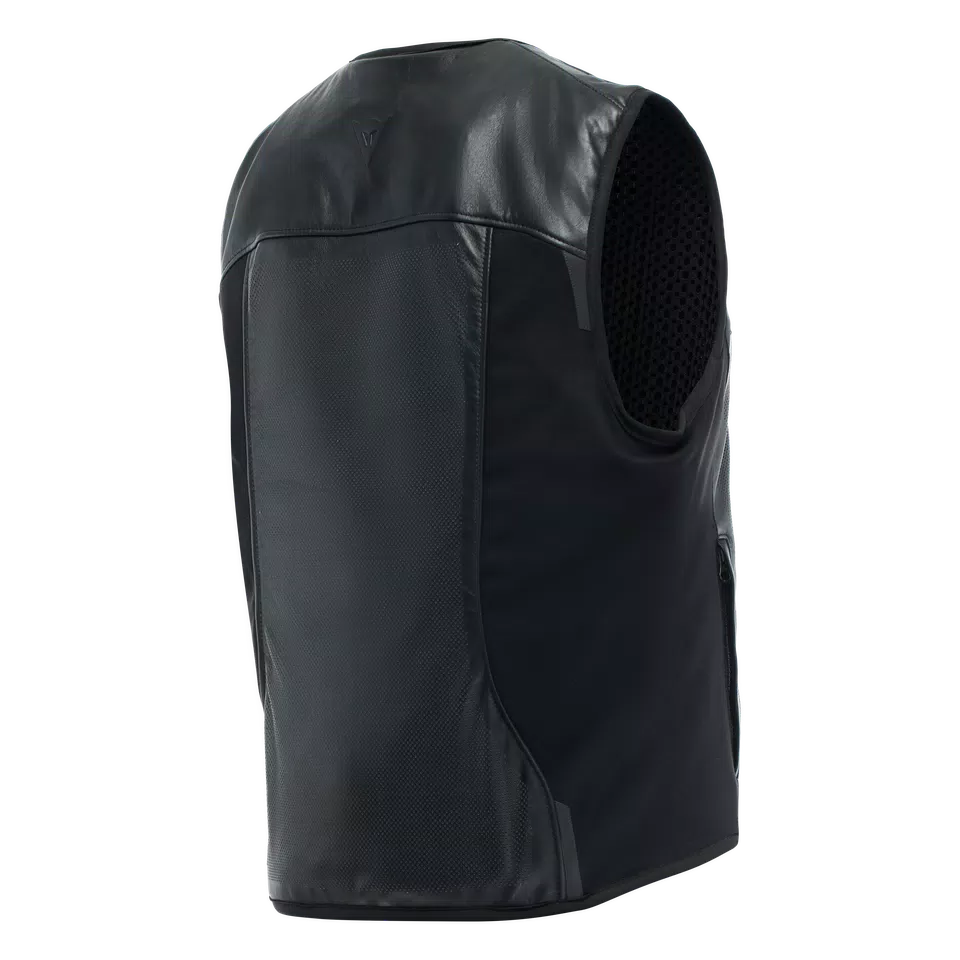 SMART JACKET LEATHER - MEN'S MOTORCYCLE LEATHER VEST WITH INTEGRATED AIRBAG