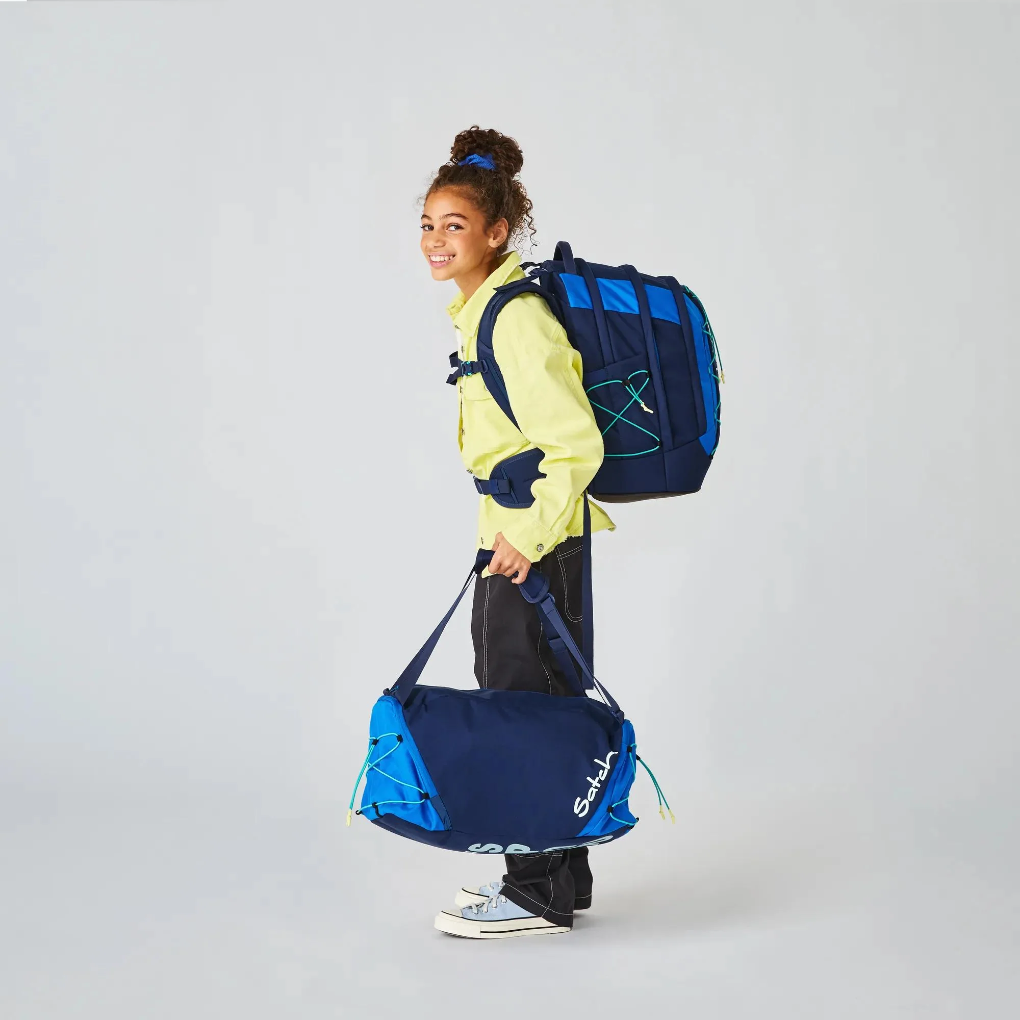 Duffle Bag Crossed Blue