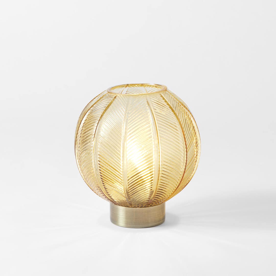 Greta Led Glass Lamp - Ochre