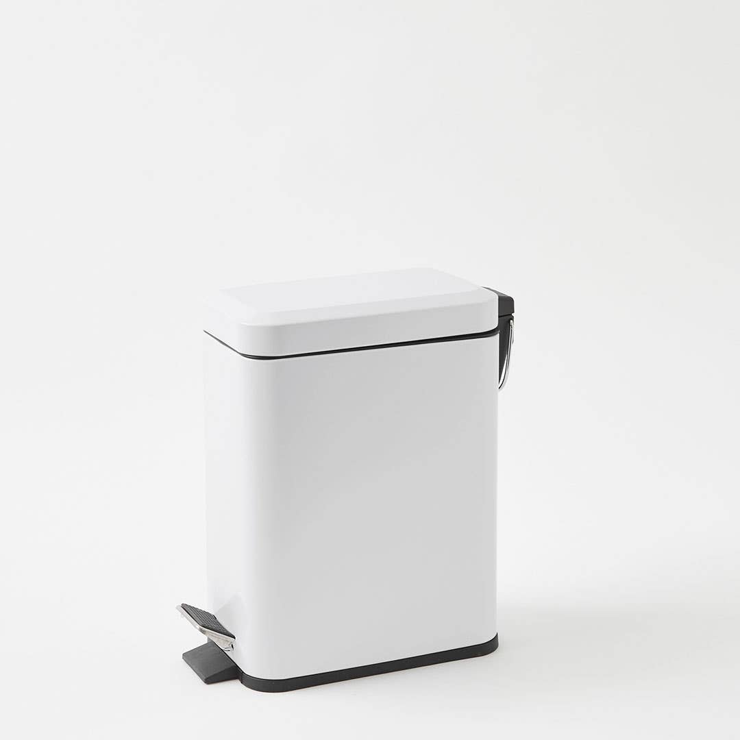 Slimline Pedal Bin 5l - White