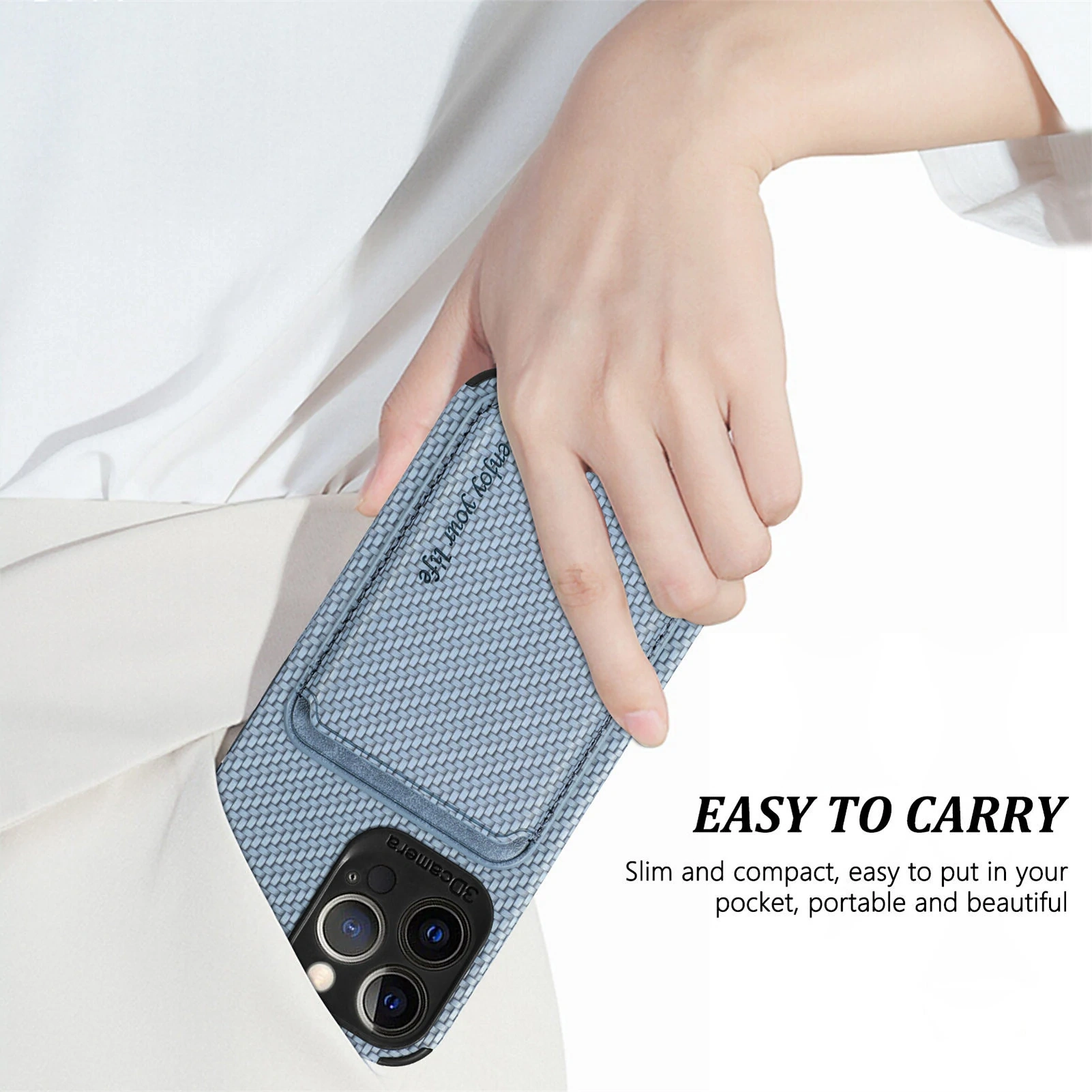 High quality carbon fiber phone case with Magsafe card holder