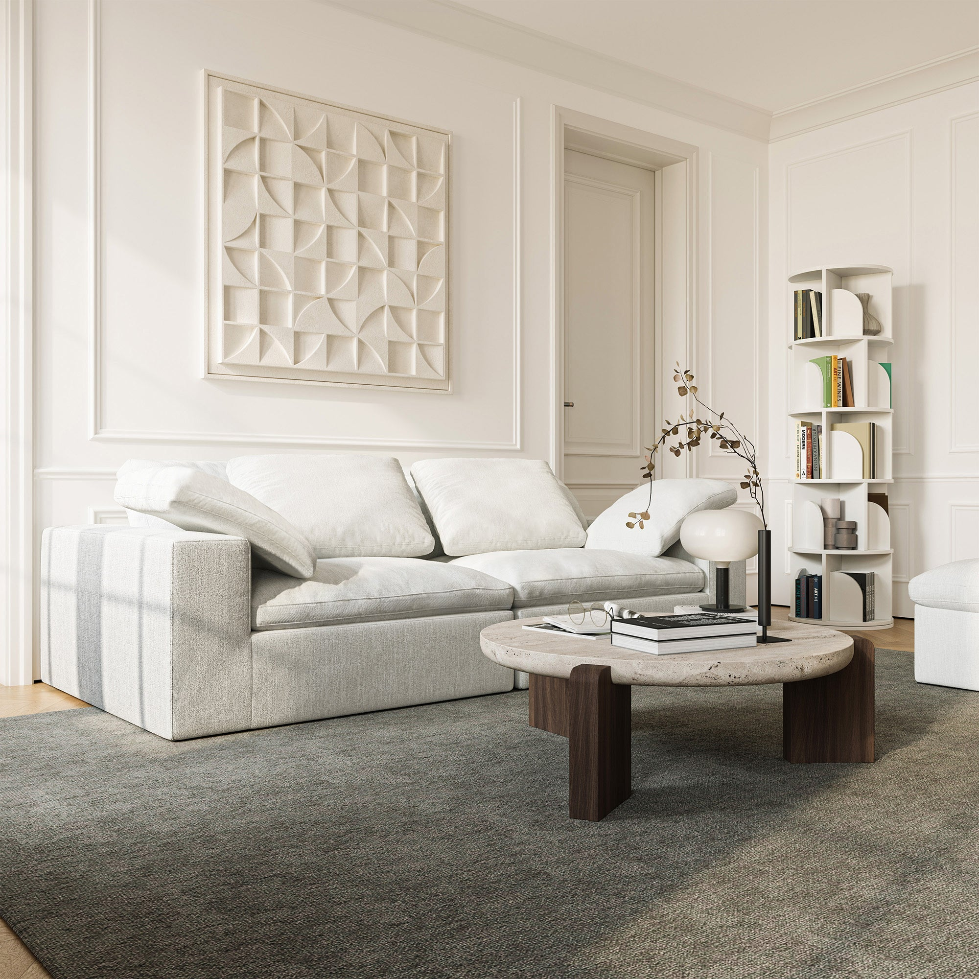 Yowos Rotating Bookshelf 360 Degree Storage Rack