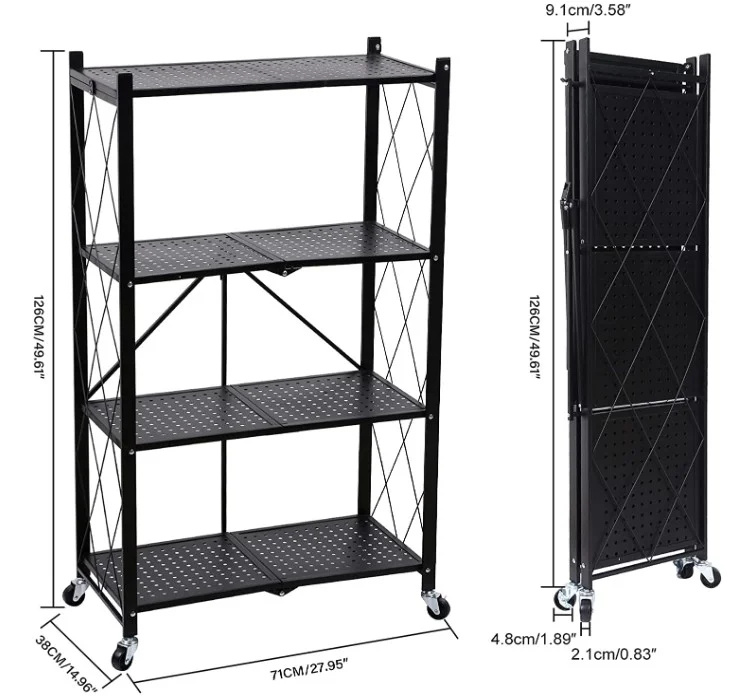 🔥Clearance Sale🔥 Foldable Storage Rack with Wheel