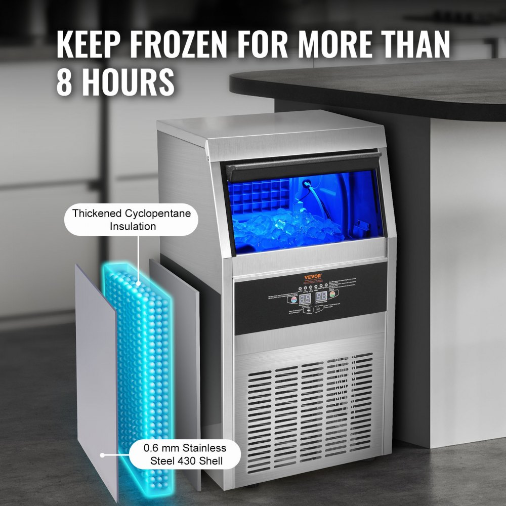📣Big promotions🔥VEVOR 110V Commercial Ice Maker 80LBS/24H