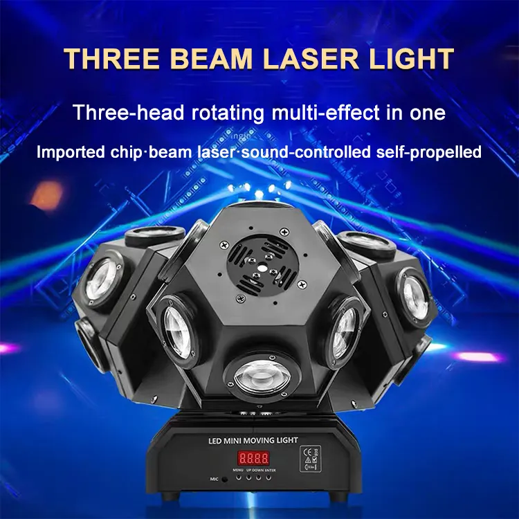 💥Super Discount🌞Three Head Rotating Moving Head Light 18*10W