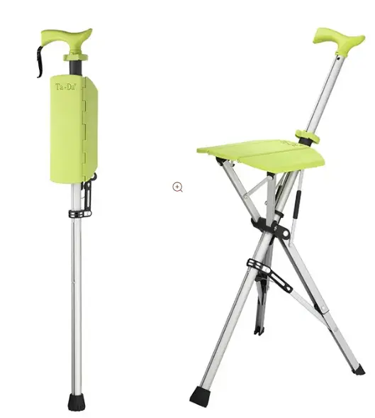 🎁💋Buy two free shipping 😍Multifunction Telescopic Folding Walking Aid Cane Chair