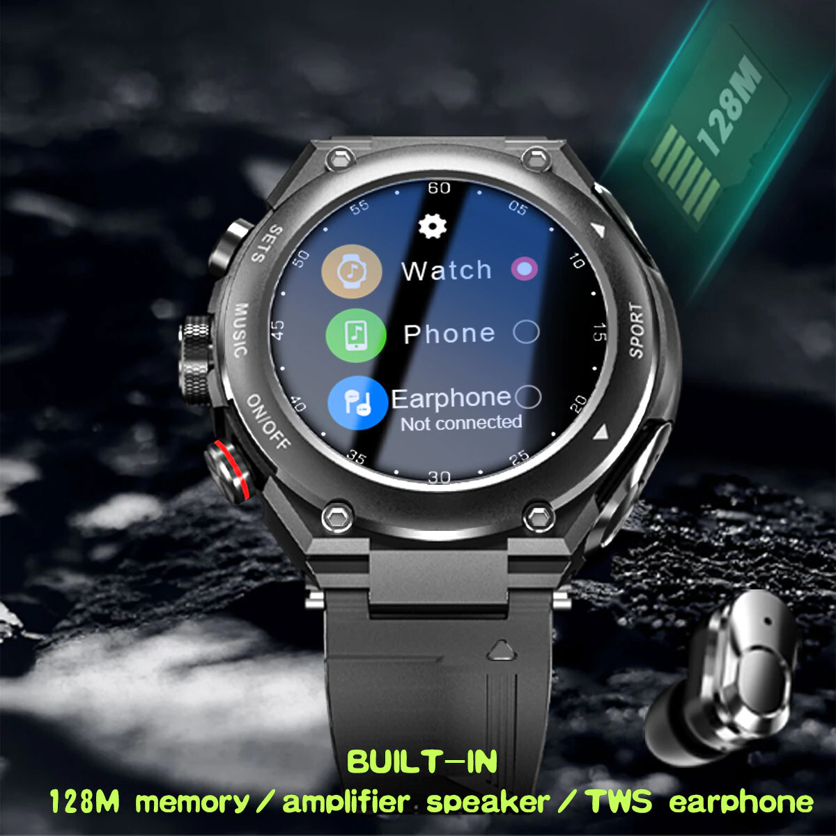 🔥Big Sale $26.9🔥Sports Smartwatch with Wireless Earphones