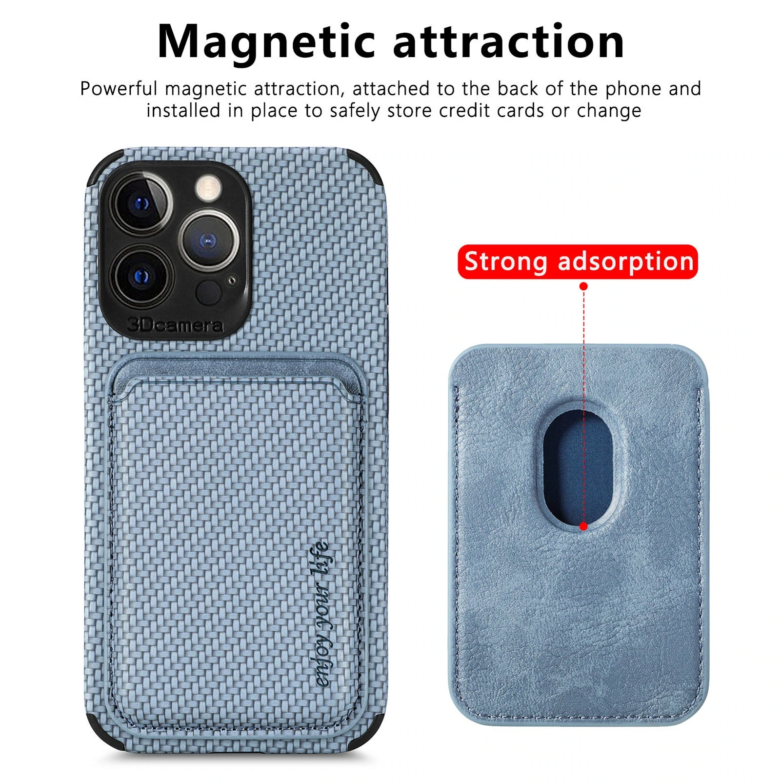 High quality carbon fiber phone case with Magsafe card holder