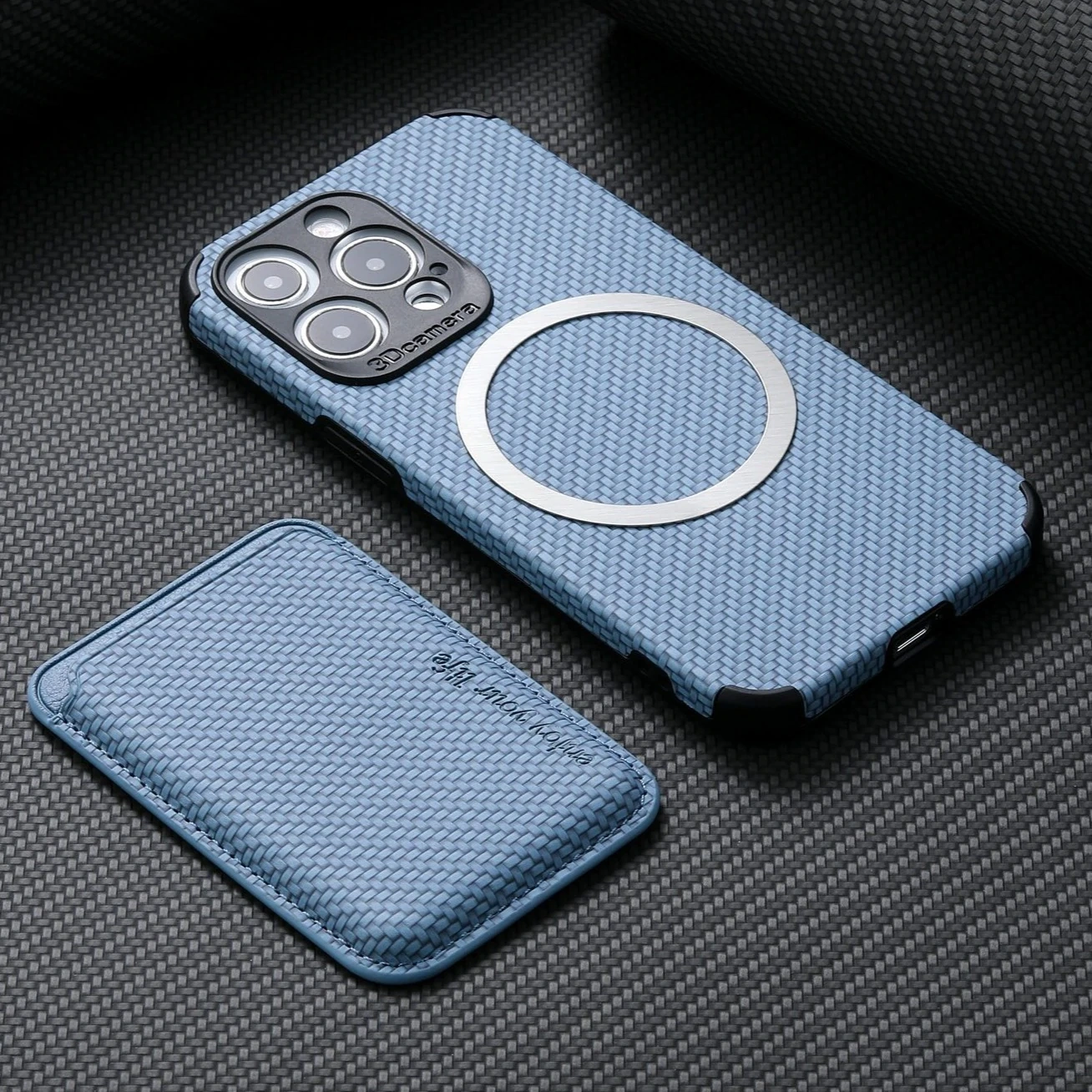 High quality carbon fiber phone case with Magsafe card holder