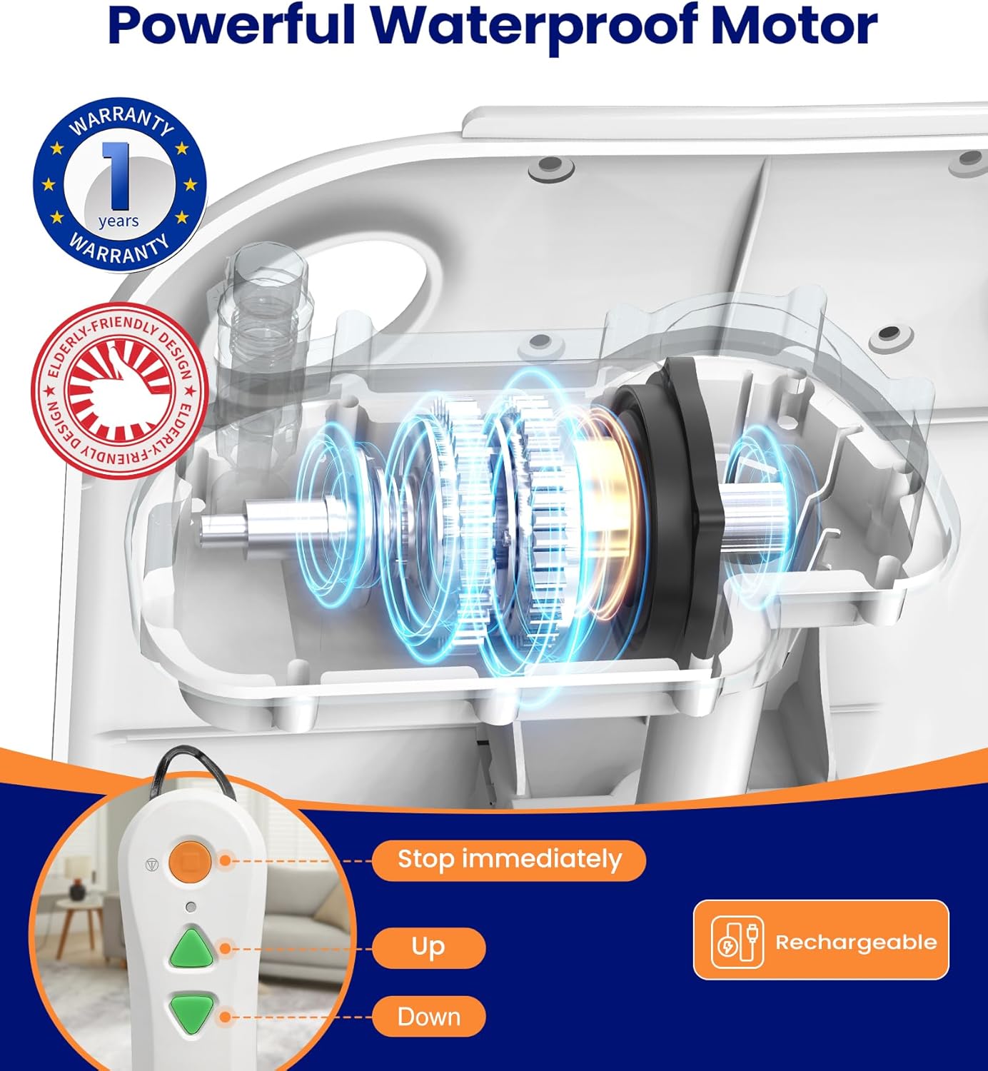 MAIDeSITe Electric Chair Lift, Get Up from Floor, Floor Lift for Elderly, Can be Raised to 20”, Help You Stand Up Again, Support Up to 300 LBS, Item Weight 30 LBS, FSA HSA Eligible, JC35M3