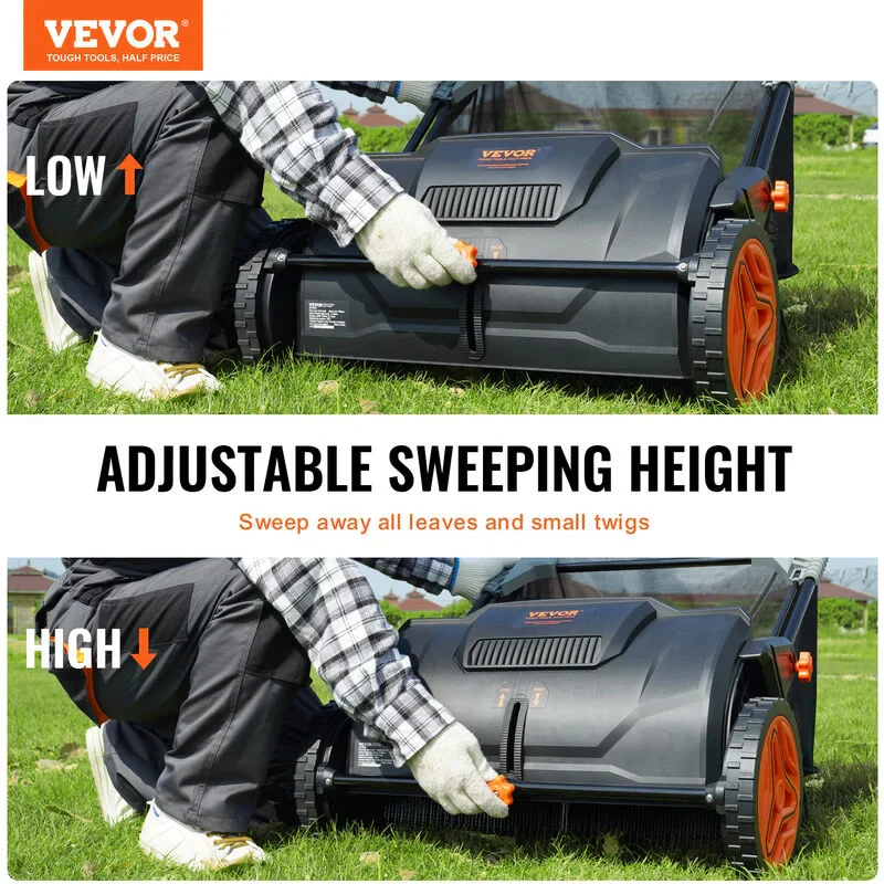 21-inch Leaf & Grass Collector, Push Lawn Sweeper