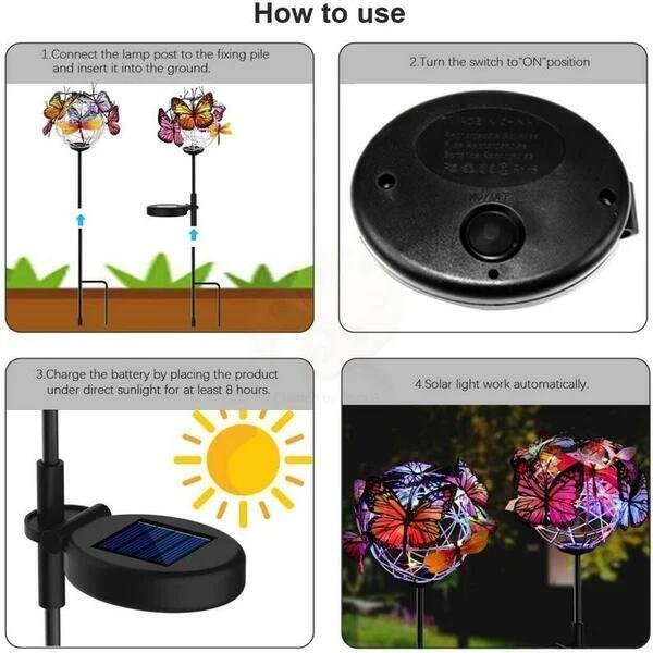 🦋BUY 1 GET 1 FREE - Solar Butterfly Stake Lights 🦋
