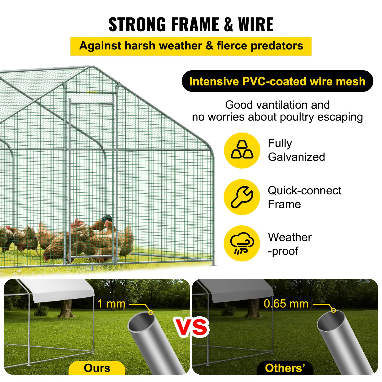 ⏰ Clearance Sale Today🔥Large Metal Chicken Coop