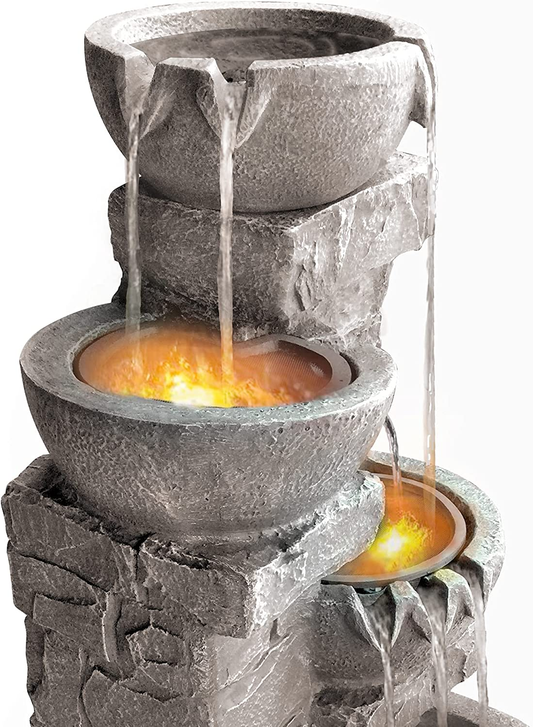 🎉Today's Specials🔥4 Tiered Stacked Stone Waterfall Fountain