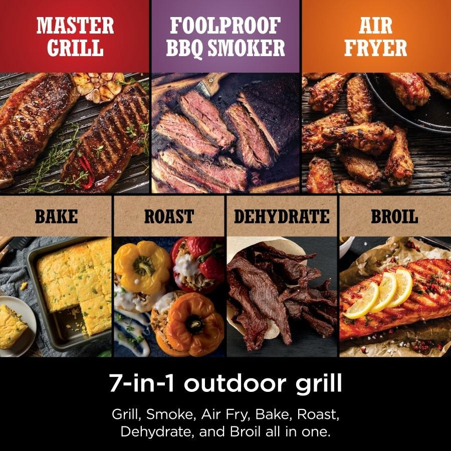 🔥Clearance Sale - BBQ SMOKER & AIR FRYER All in One Woodfire Grill