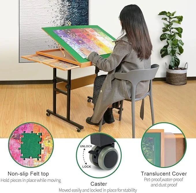 🔥Last day 50% off✨ALL4JIG Jigsaw Puzzle Table with Legs