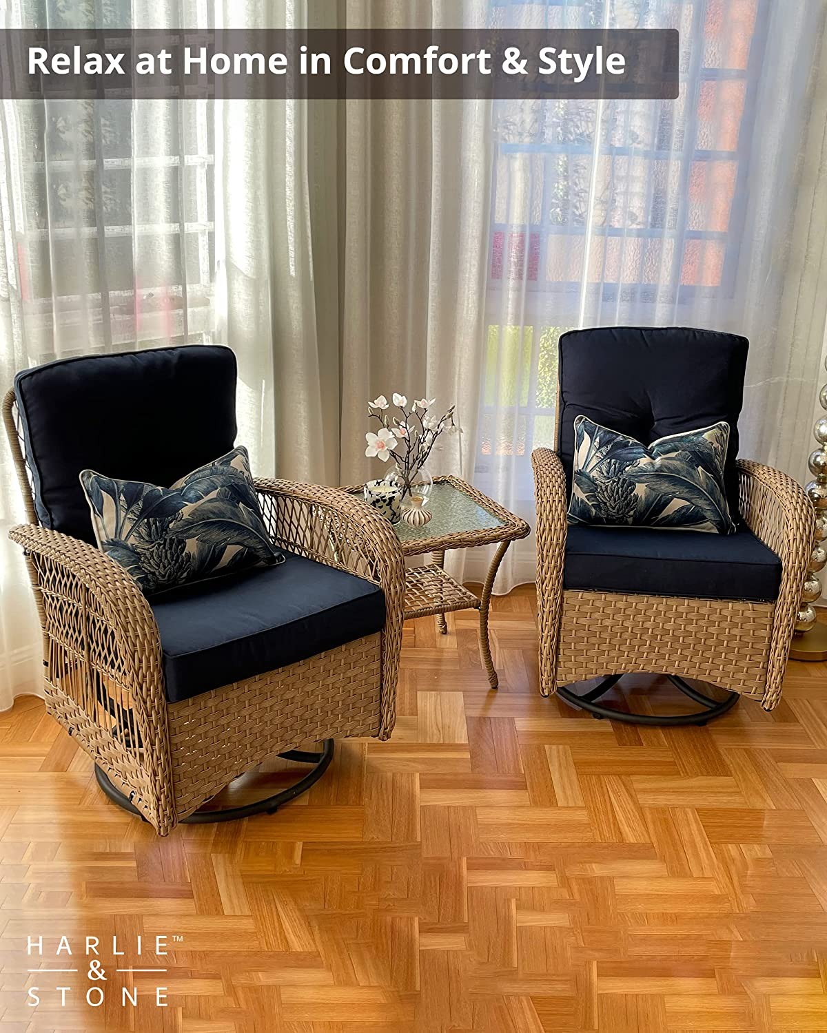 360-Degree Outdoor Patio Swivel Rocker