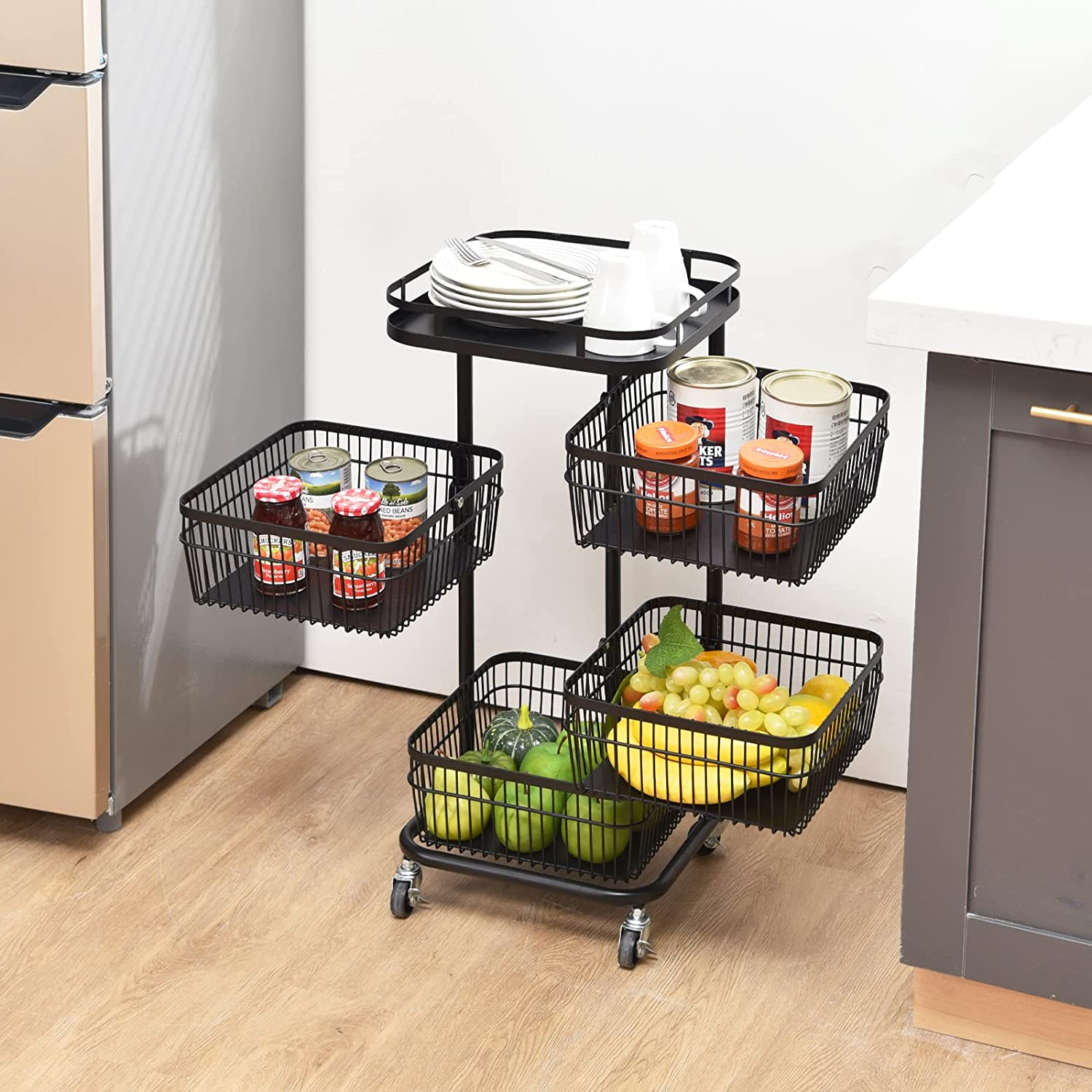 Steel Kitchen Storage Tower(Square)