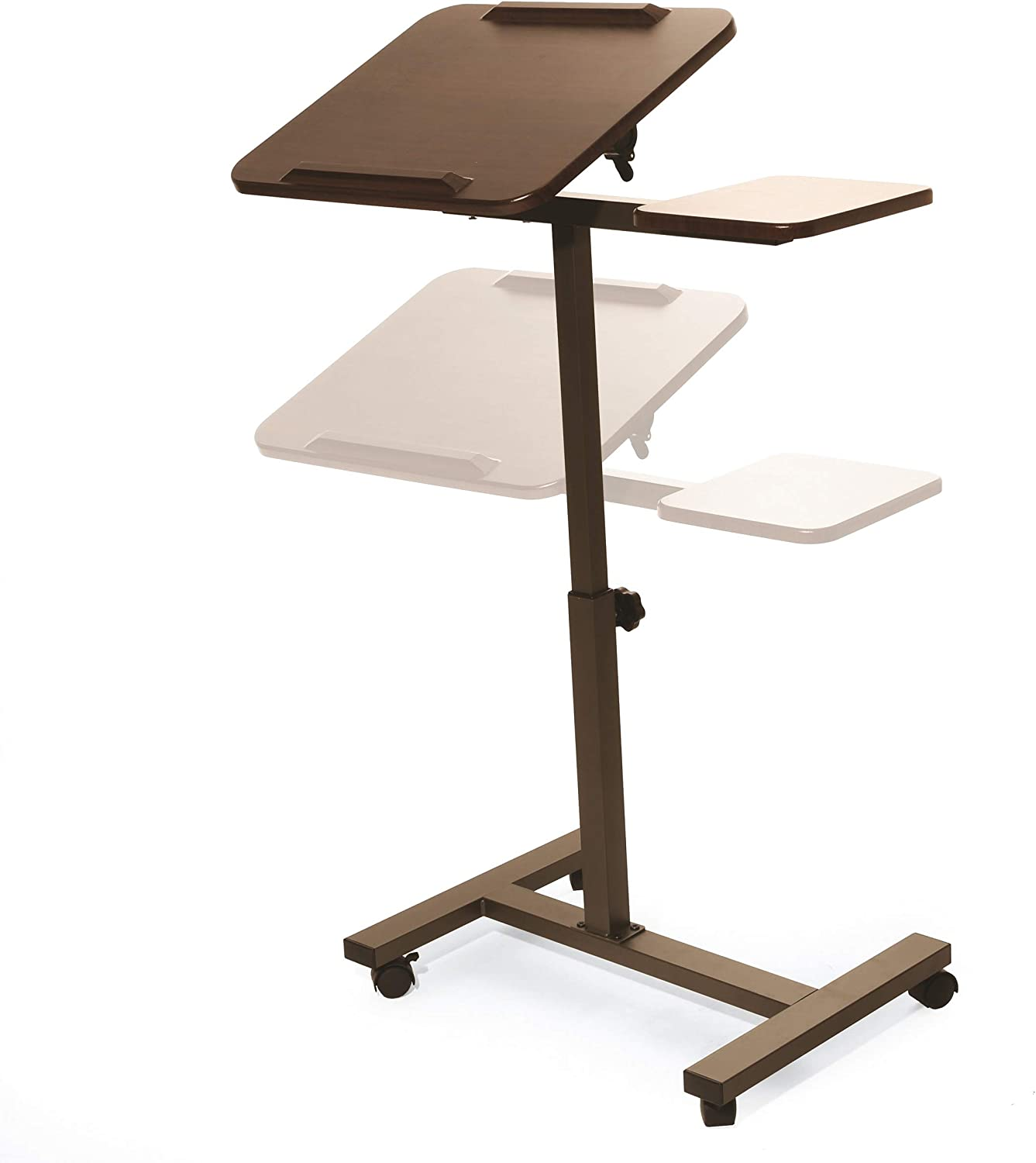 😍Hot sale🔥Rolling Computer Stand with Adjustable Heigh