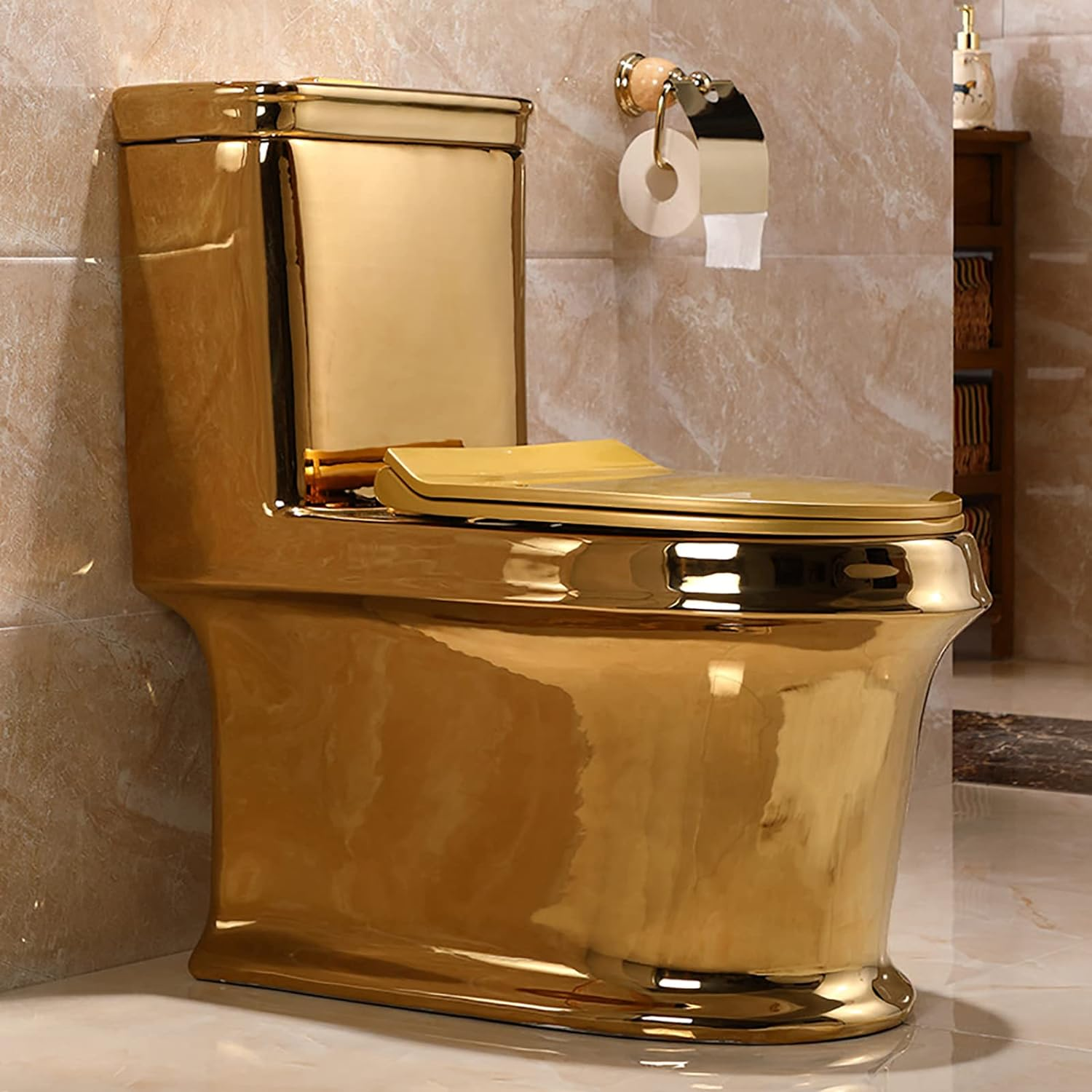 📣💥Super Discount🔥Gold Ceramic Toilet