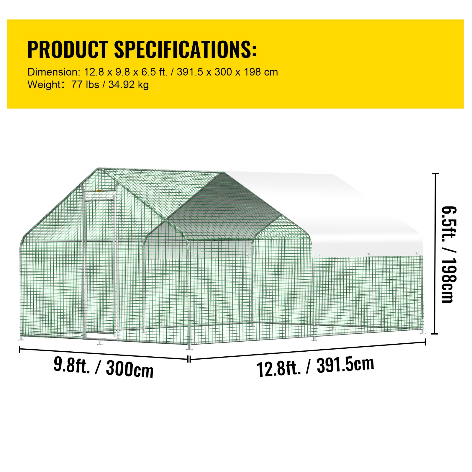 ⏰ Clearance Sale Today🔥Large Metal Chicken Coop