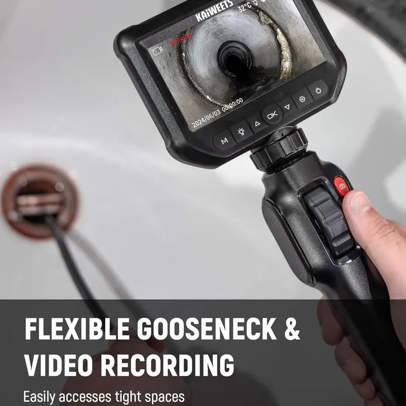 Industrial Endoscope Borescope Camera with 5FT Semi-Rigid Cable Detecting Tools (Buy 2 Freeshipping)