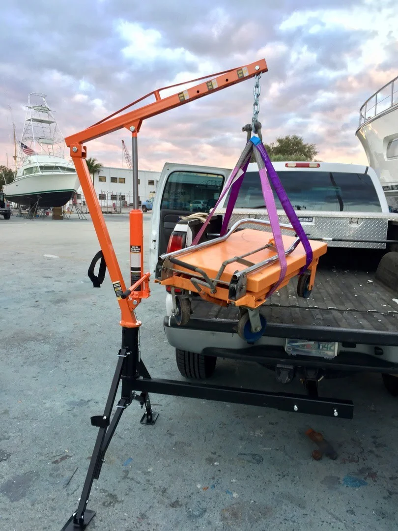 🔥Today's Specials🎉Outdoor Hydraulic Receiver Hitch Crane – 450kg/1000 lbs Capacity