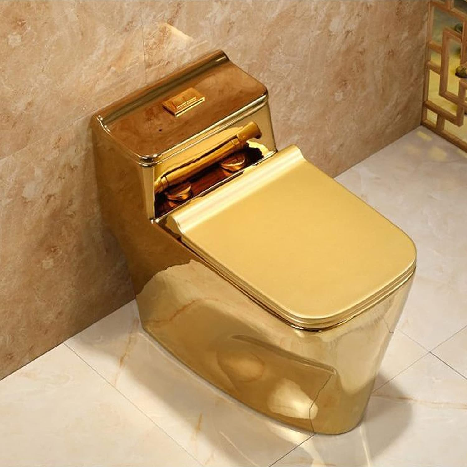 📣💥Super Discount🔥Gold Ceramic Toilet