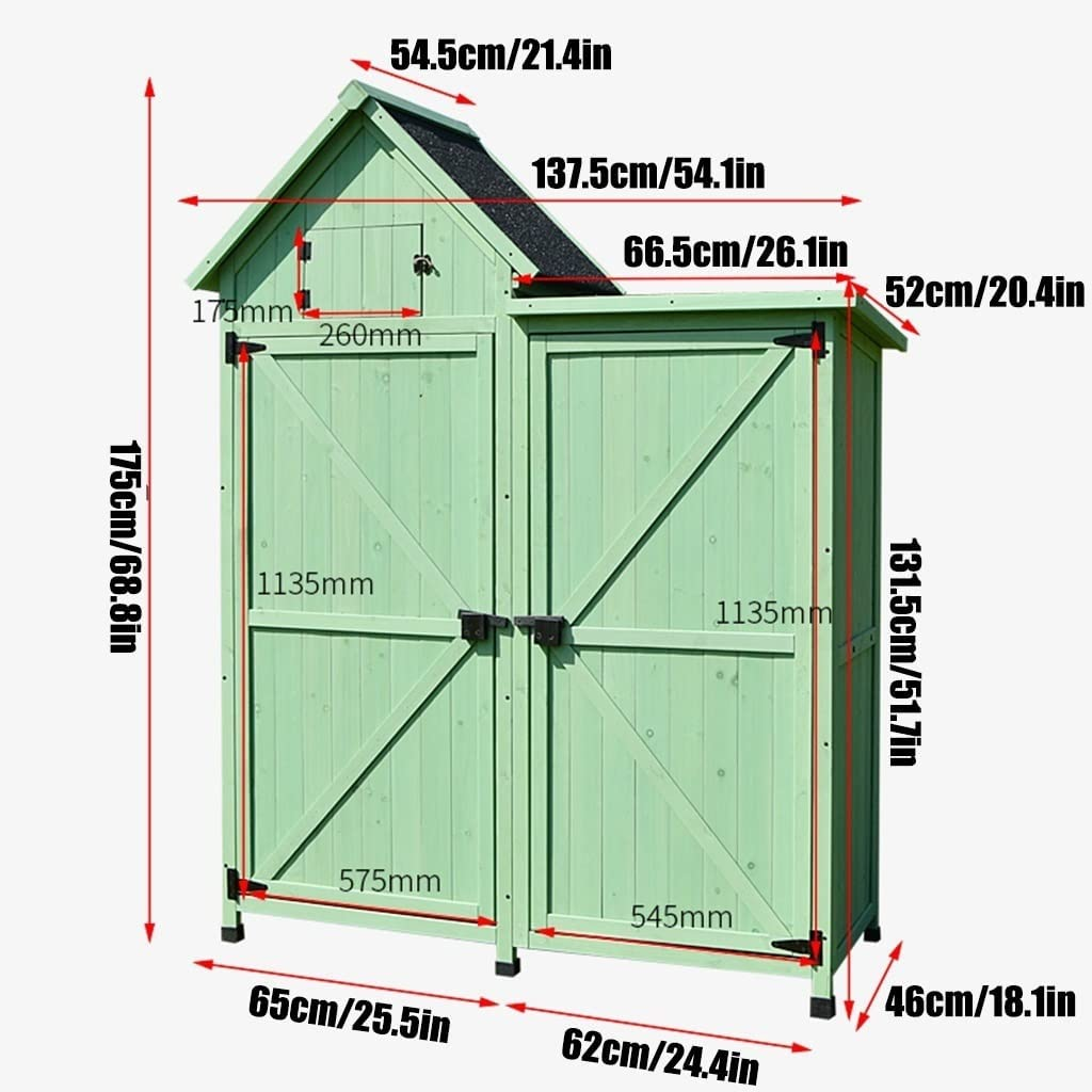 🏠Today's big sale🏠Outdoor Storage Shed Garden Wooden Tool Shed