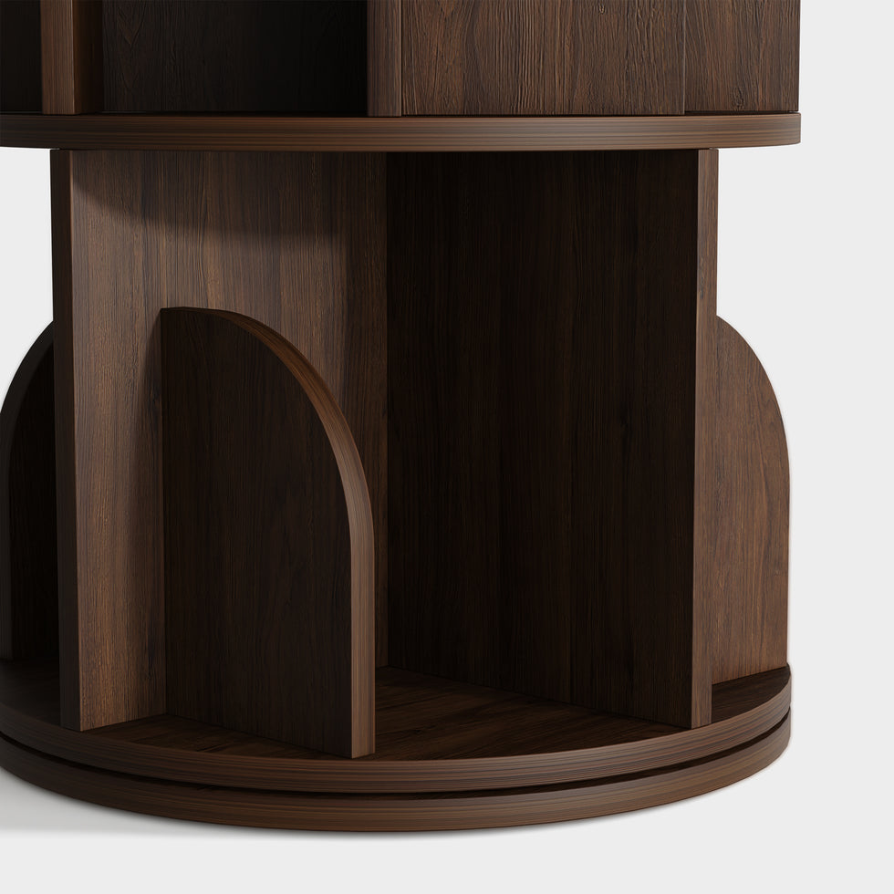 Yowos Rotating Bookshelf 360 Degree Storage Rack
