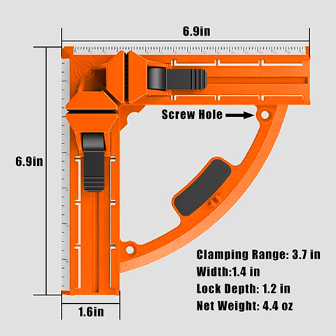 90 Degree Fast Adjustable Corner Clamp