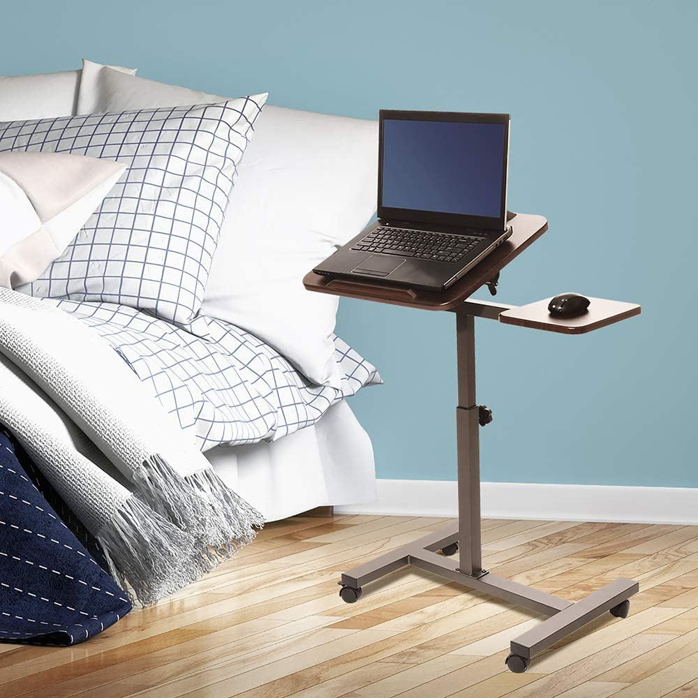 😍Hot sale🔥Rolling Computer Stand with Adjustable Heigh