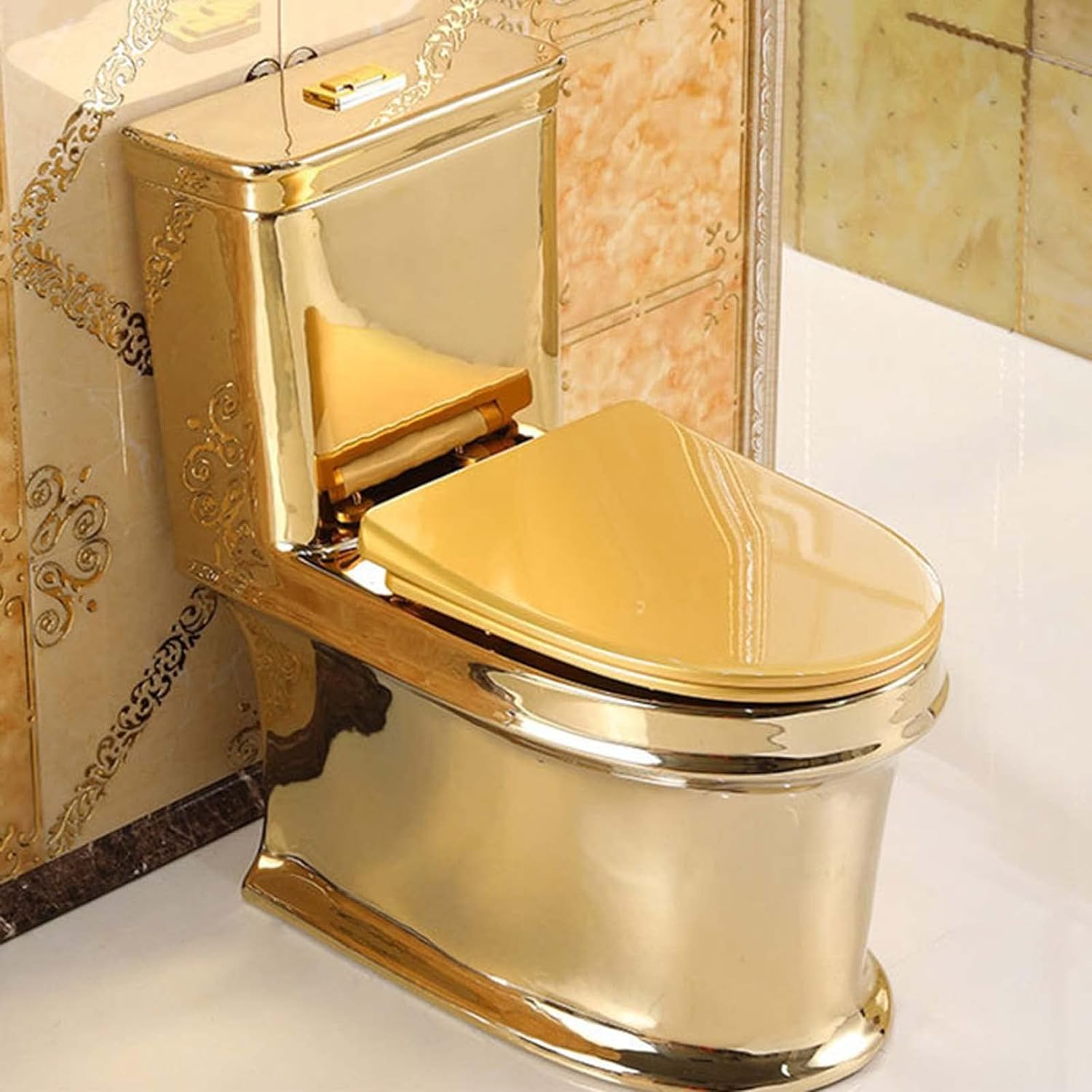 📣💥Super Discount🔥Gold Ceramic Toilet