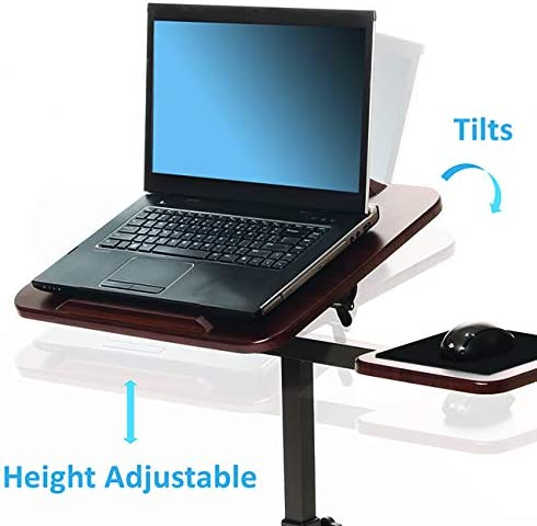 😍Hot sale🔥Rolling Computer Stand with Adjustable Heigh