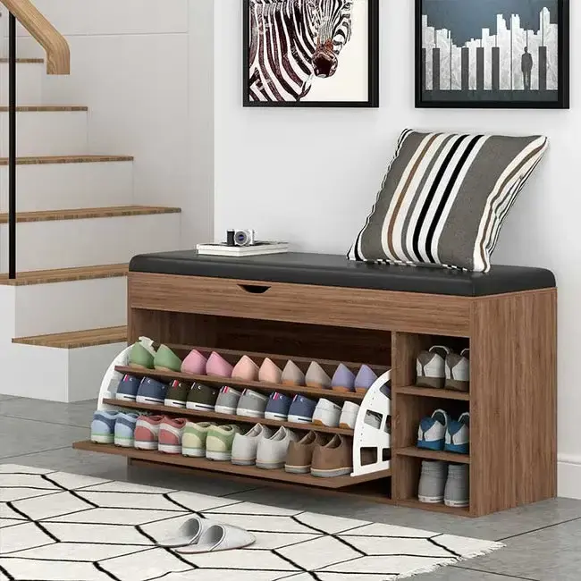 🥾Solid Wood Multi-layer Storage Shoe Cabinet Bench💰Buy 2 Get Free Shipping.