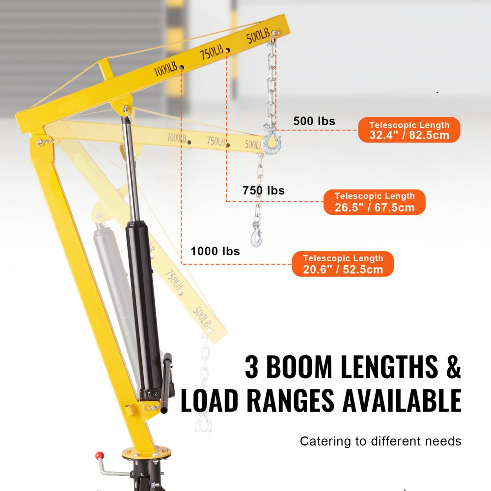🔥Today's Specials🎉Outdoor Hydraulic Receiver Hitch Crane – 450kg/1000 lbs Capacity