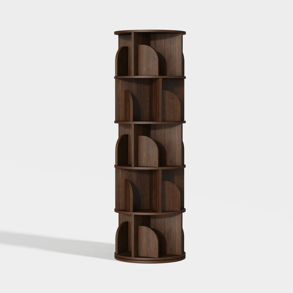 Yowos Rotating Bookshelf 360 Degree Storage Rack