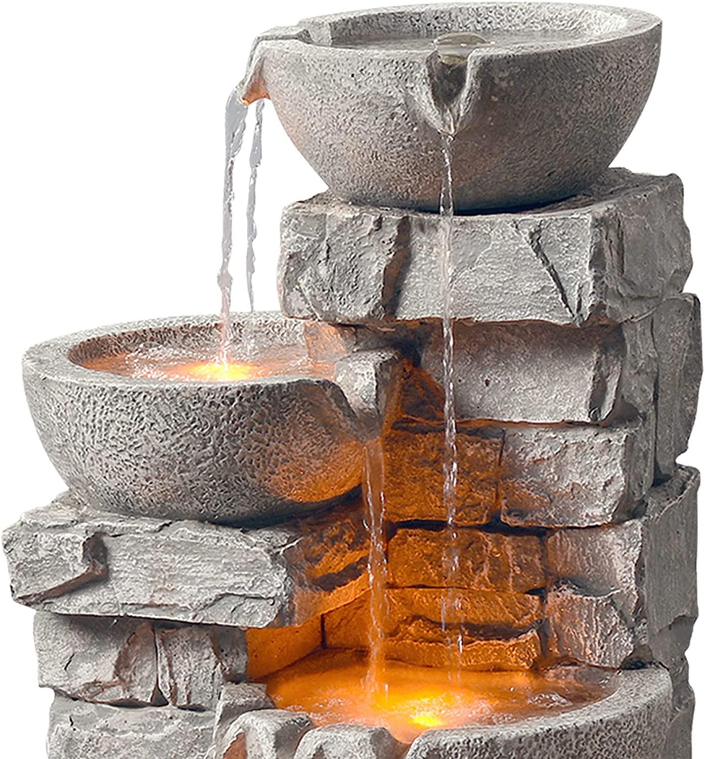 🎉Today's Specials🔥4 Tiered Stacked Stone Waterfall Fountain