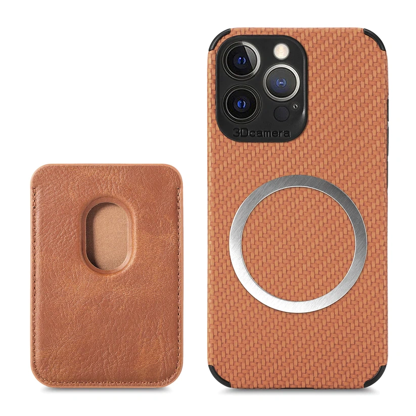 High quality carbon fiber phone case with Magsafe card holder