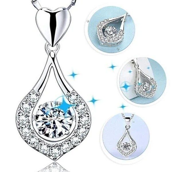 Heart Waterdrop Stone Necklace