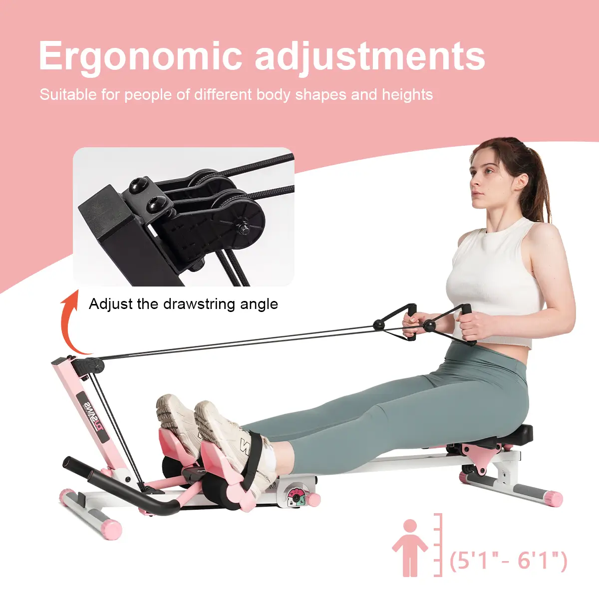 Tousains 3 in 1 Rowing Machine