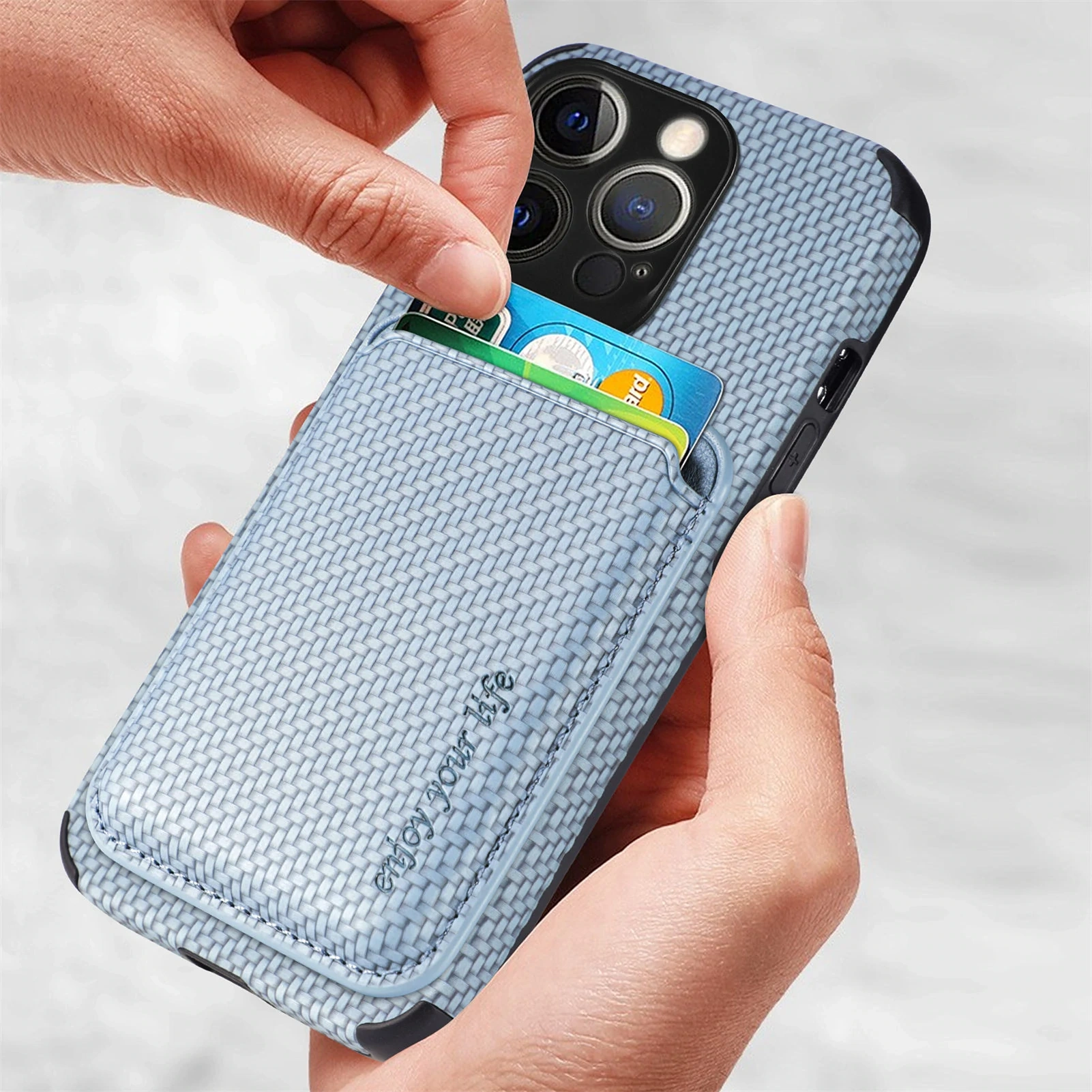 High quality carbon fiber phone case with Magsafe card holder