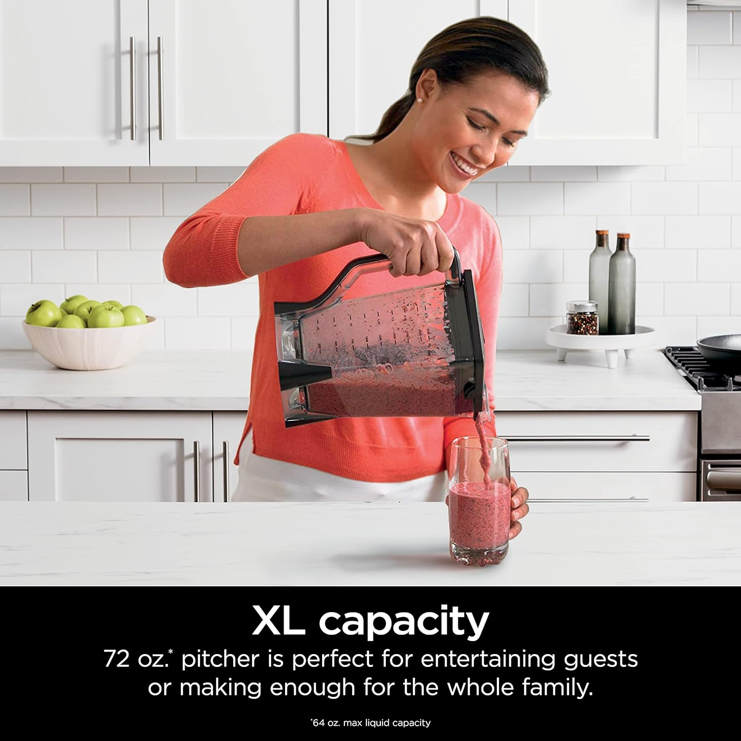 Ninja BL610 Professional 72 Oz Countertop Blender with 1000-Watt Base and Total Crushing Technology for-Smoothies, Ice and Frozen Fruit, Black