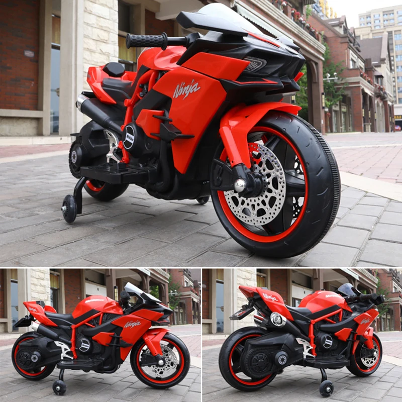 🎄Christmas carnival price🔥Children Electric Two Wheeled Rechargeable Drive Motorcycle