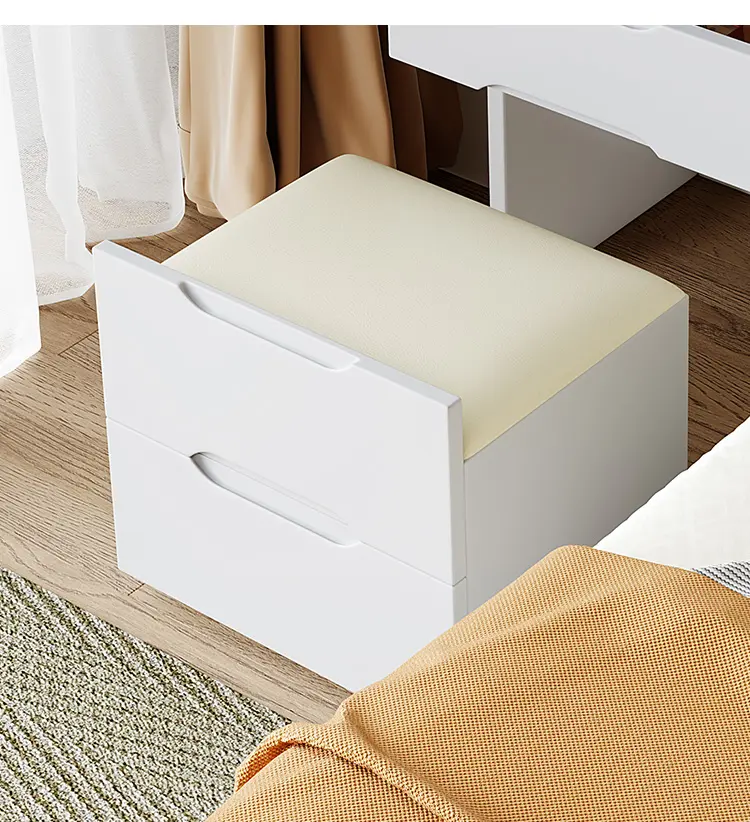 💕Bedroom solid wood simple mini dressing table flip cover bay window dressing table💞