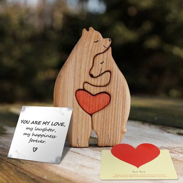 🎁Best Gift💕Hand-Carved Wooden Cuddling Animals