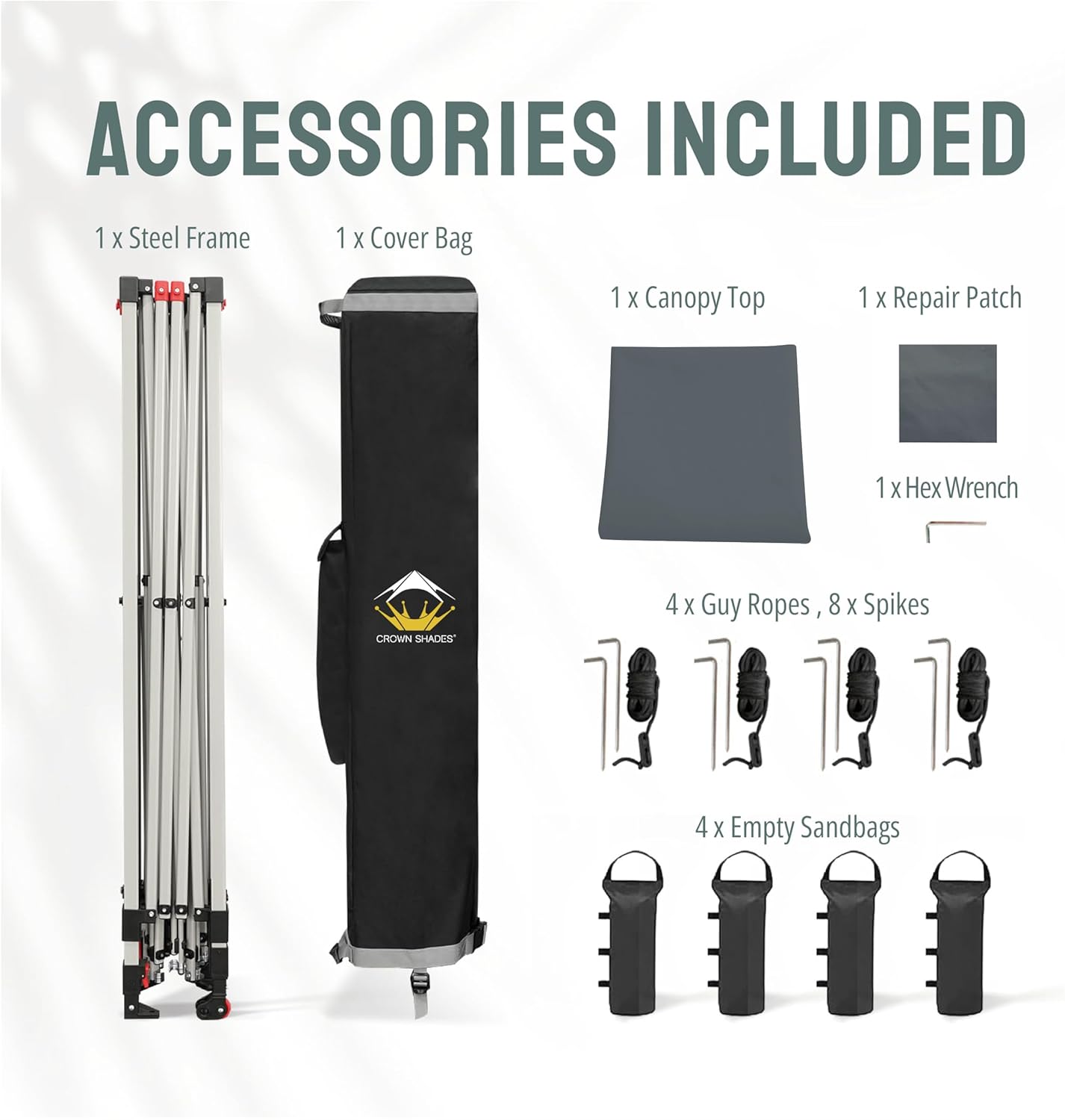 CROWN SHADES 10x10 Pop Up Canopy - Beach Tent with One Push Setup - Easy Outdoor Sun Shade for Events, Parties, Camping - Gazebo with STO-N-Go Cover Bag, Silver Coated Top, Black