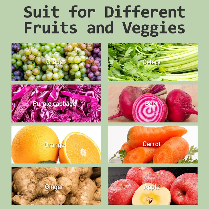 WHALL® Cold Press Juicer Machine with Touchscreen, Slow Masticating Machines with 3