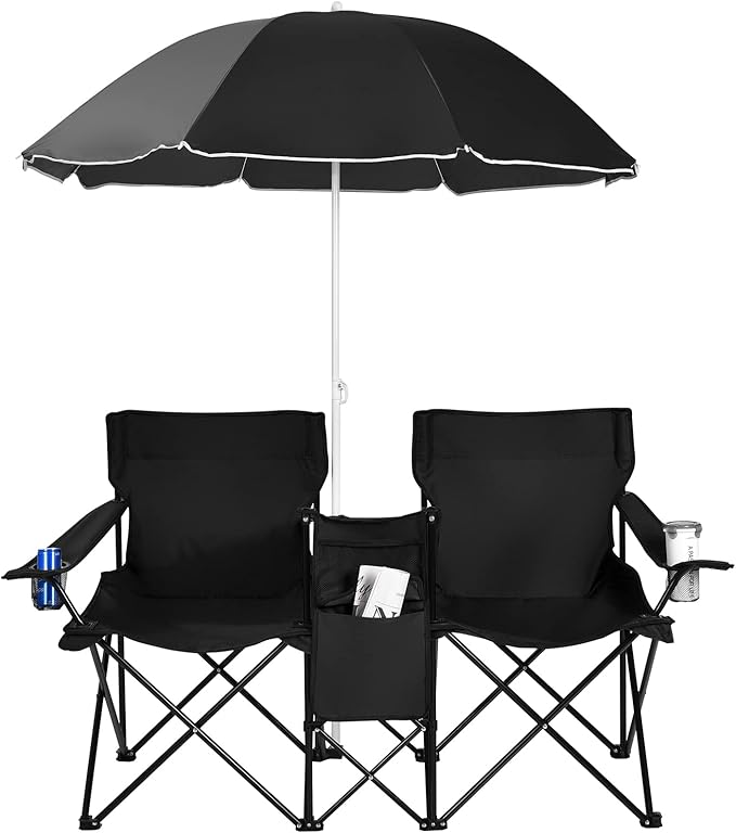 💝Last Day Sale - Folding Double Camping Chair with Mini Table🔥Buy 2 Free Shipping